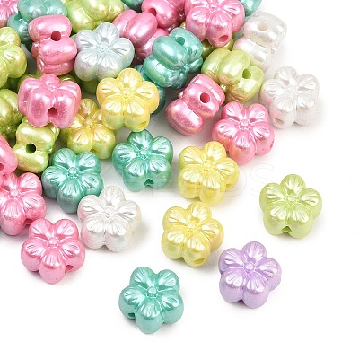 50Pcs Opaque Acrylic Imitation Pearl Beads OACR-FP0001-28-1