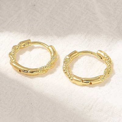 Rack Plating Twist Brass Hoop Earrings EJEW-H143-21G-1