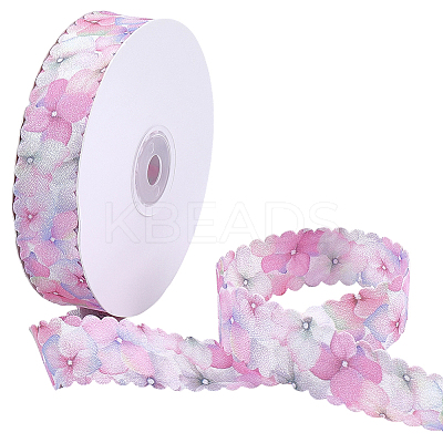 1Roll Single Face Printed Polyester Satin Ribbon SRIB-CY0001-47C-1