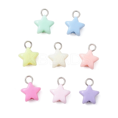 Opaque Acrylic Pendants PALLOY-JF04199-02-1