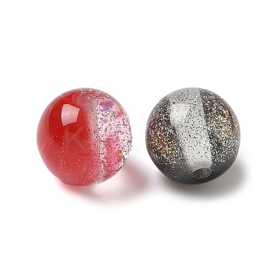 Two Tone Resin Beads RESI-Q025-02C-1