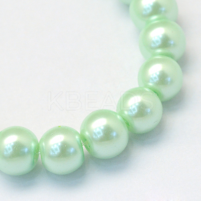 Baking Paint Pearlized Glass Pearl Round Bead Strands HY-Q003-6mm-04-1