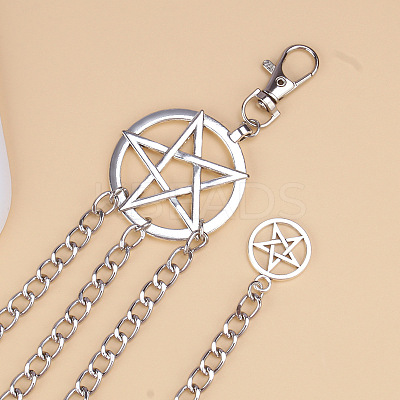 Alloy Pentagram Tassel Sexy Body Chains FS-WG0F340-01-1
