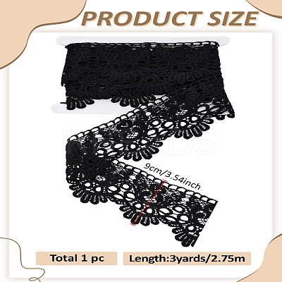 3 Yards Milk Fiber Lace Trim SRIB-LP0001-16B-1