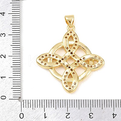 Brass Micro Pave Cubic Zirconia Pendants KK-Z145-05G-01-1