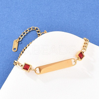 304 Stainless Steel Link Bracelets BJEW-A146-03G-1