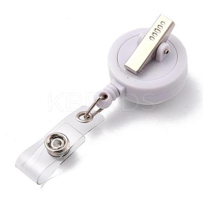 Stethoscope Pattern Glass Retractable Badge Reel AJEW-F041-02B-1