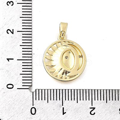 Brass Micro Pave Cubic Zirconia Pendants KK-P336-07G-1