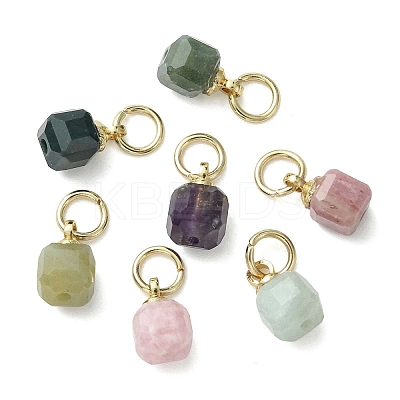 Natural Mixed Gemstone Pendants X-PALLOY-JF05297-02-1