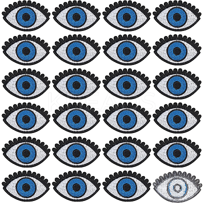 30Pcs Evil Eye Computerized Embroidery Cloth Iron on Patches PATC-GF0001-69-1