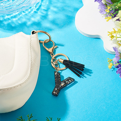 1Pc Resin Letter Keychains KEYC-TADJ0001-09Y-1