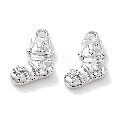 Micro Pave Clear Cubic Zirconia Pendants KK-M102-02P-1