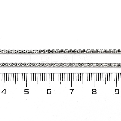 1.5mm Rack Plating Brass Box Chain Necklaces for Women Men MAK-L044-21P-1