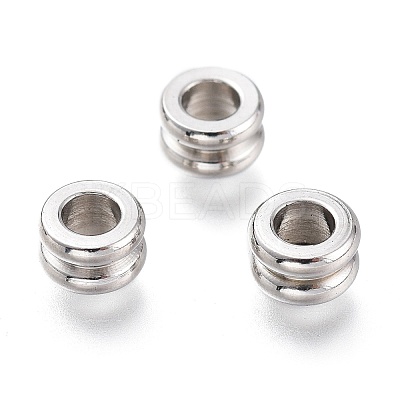202 Stainless Steel European Bead Cores STAS-M282-02P-1