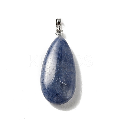 Dyed & Heated Natural Blue Aventurine Pendants G-P474-01P-14-1
