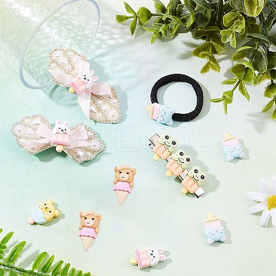 50Pcs 5 Style Resin Cabochons CRES-SC0002-31-1