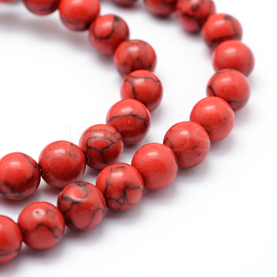 Synthetic Howlite Bead Strand G-E439-8mm-01A-1