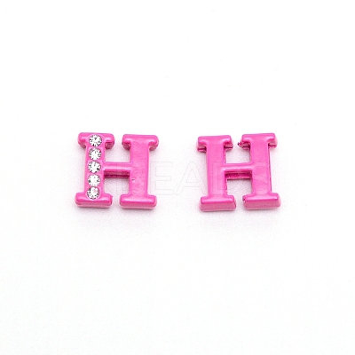 Rhinestone Slide Letter Charms RB-TAC0002-01H-1