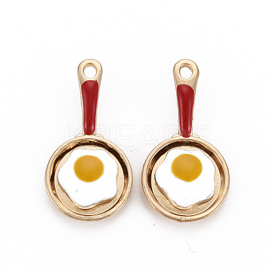 Rack Plating Alloy Enamel Pendants ENAM-N055-031-A01-NR-1