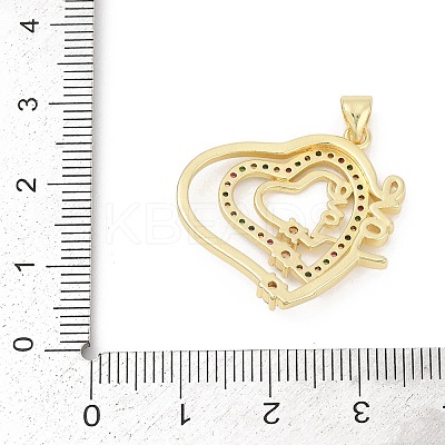 Brass Micro Pave Cubic Zirconia Pendants KK-D317-086G-1