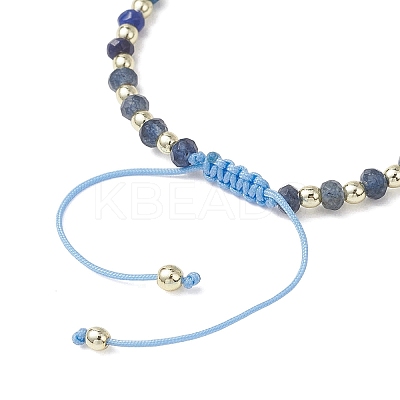 Dyed Natural Malaysia Jade Rondelle Beaded Braided Bead Bracelets BJEW-JB13395-02-1