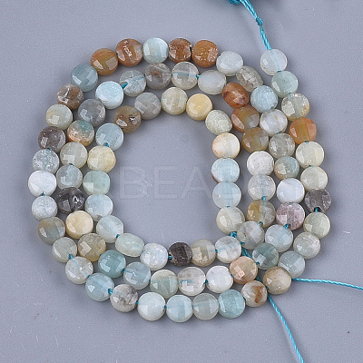Natural Flower Amazonite Beads Strands G-S354-43-1