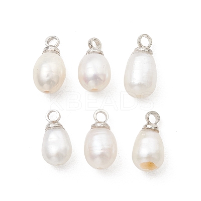 Natural Cultured Freshwater Pearl Pendants PALLOY-JF05438-02-1