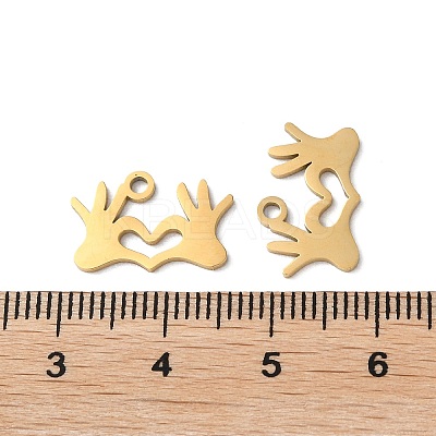 Ion Plating(IP) 304 Stainless Steel Charms STAS-F300-11G-1