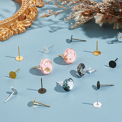 300Pcs 3 Colors Stud Earring Findings UNKW-UN0056-67-1