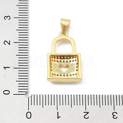 Brass Micro Pave Clear Cubic Zirconia Pendants KK-A221-10G-1