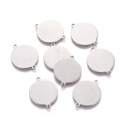 Tarnish Resistant 201 Stainless Steel Stamping Blank Tag Links connectors X-STAS-T008-180-1