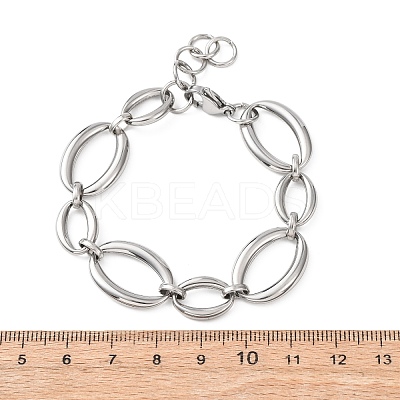 304 Stainless Steel Link Chain Bracelets for Women BJEW-K293-05P-1
