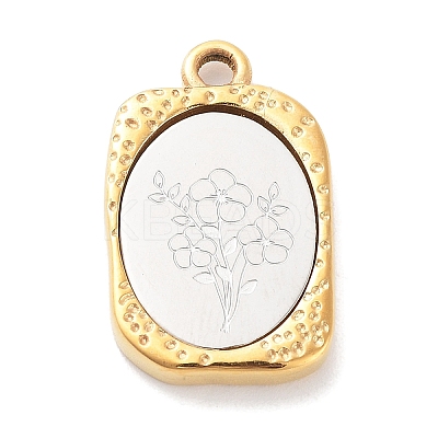 304 Stainless Steel Pendants STAS-F303-B02-1