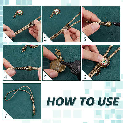 4Pcs 2 Colors Bolo Tie Making Kits DIY-PH0022-02-1