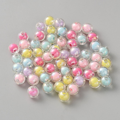 100Pcs Transparent Acrylic Beads TACR-SZC0003-01-1