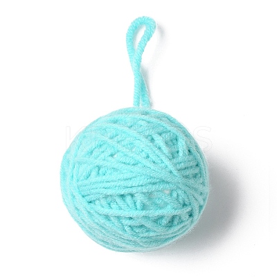 Yarn Knitted Christmas Ball Ornaments AJEW-P106-01D-1
