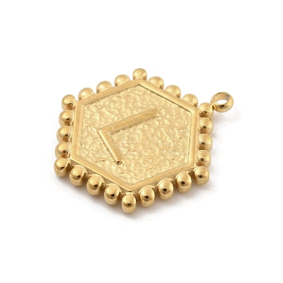201 Stainless Steel Pendants STAS-R227-01L-G-1