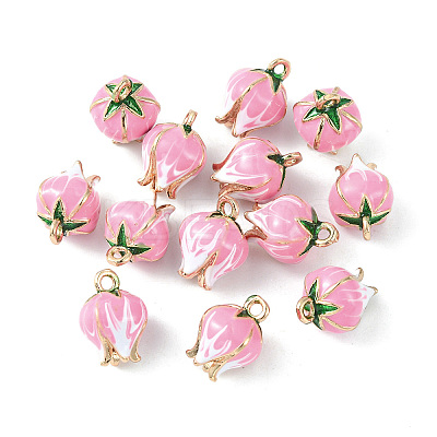 Brass Enamel Charms X-KK-G462-30LG-1