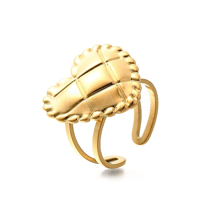 304 Stainless Steel Open Cuff Rings for Women STAS-Z108-05G-03-1