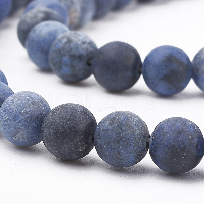 Natural Dumortierite Quartz Beads Strands G-T106-061-1