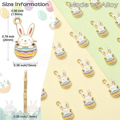20Pcs Alloy Enamel Pendants ENAM-CJ0004-25-1