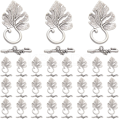 30Pcs  Alloy Toggle Clasps FIND-SP0001-56AS-1