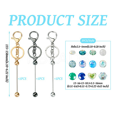 DIY Beadable Keychain Making Kit DIY-TA0006-01-1