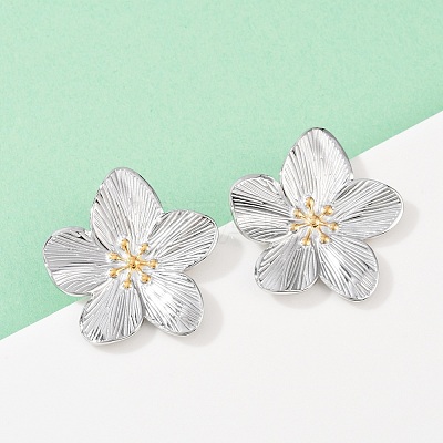 304 Stainless Steel Stud Earrings EJEW-S265-06GP-B-1