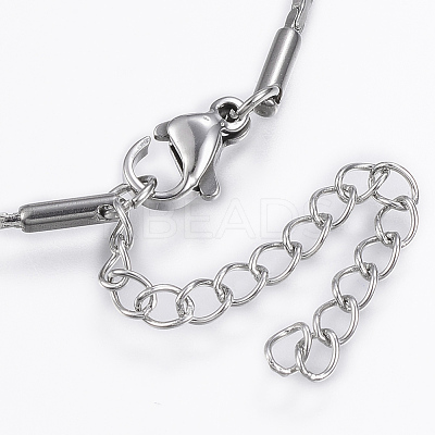 Tarnish Resistant 304 Stainless Steel Boston Link Chain Bracelets BJEW-K172-26P-1