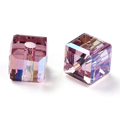 Electroplate Transparent Glass Beads EGLA-B003-01A-08-1