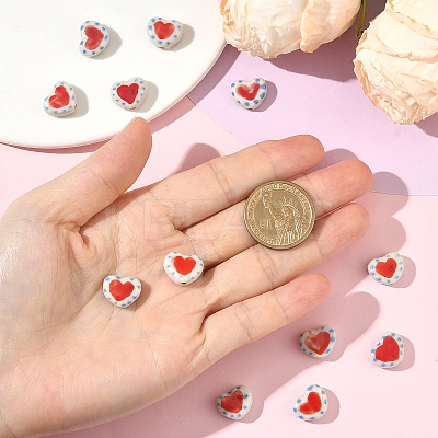 6Pcs Handmade Porcelain Beads PORC-YW0001-47-1