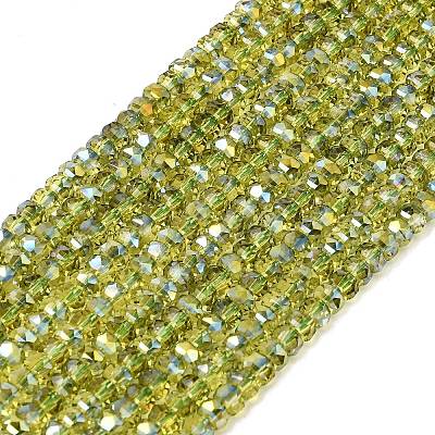 Electroplate Glass Beads Strands GLAA-Q105-03-02-1