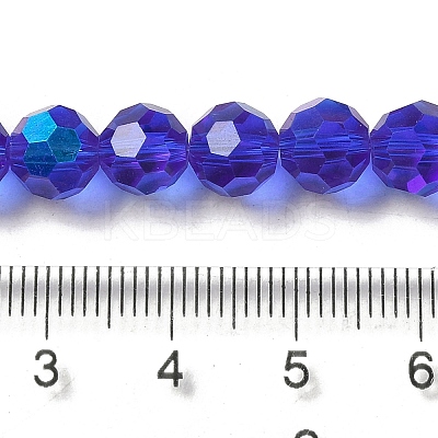 Electroplate Transparent Glass Beads Strands EGLA-A035-T8mm-L06-1