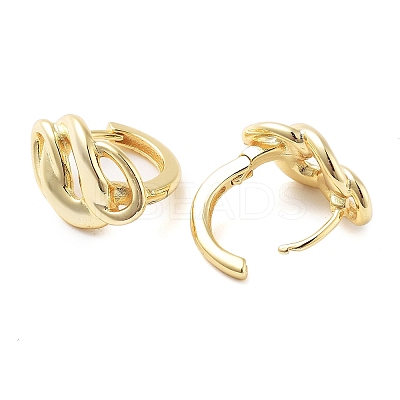 Brass Nuggets Hoop Earrings for Women LS-EJEW-F347-01G-04-1
